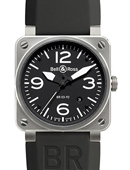 Bell & Ross BR03-92 acier noir Dial Automatique Montre Réplique